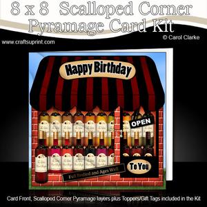 8 x 8 Little Wine Shop Scalloped Corner Kit