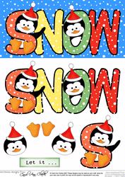 Let It Snow Quick Card with Decoupage