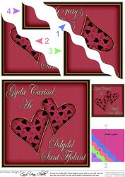 Welsh Valentines Day Corner Side Stacker