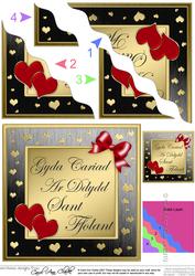 Welsh Valentines Day Corner Side Stacker