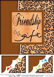 8 x 8 Fun and Funky Animal Print Scalloped Corner Topper