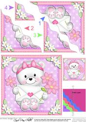 Teddy Tess's Love Letter Wavy Corner Side Stacker