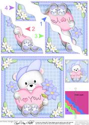 Teddy Ed's Heart Wavy Corner Side Stacker