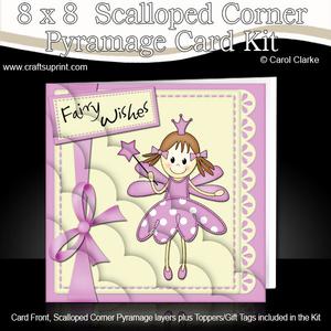 8 x 8 Fairy Twinkltoes and Lace Scalloped Corner Kit