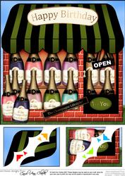 8 x 8 the Little Champagne Shop Topper