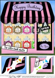 8 x 8 the Little Sweet Shop Topper
