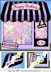 8 x 8 the Little Flower Shop Topper