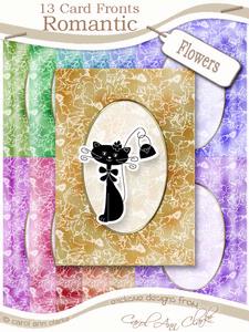 Romantic Flowers A5 Oval Frame Card Fronts