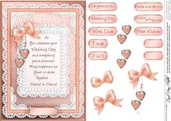 A5 Wedding Day Quick Card with 3D Decoupage