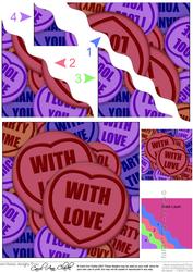 With Love Sweet Heart Wavy Corner Side Stacker Topper