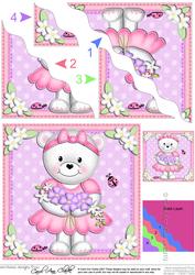 Teddy Tess's Flowers Wavy Corner Side Stacker