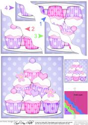Cupcake Felties Wavy Corner Side Stacker Topper
