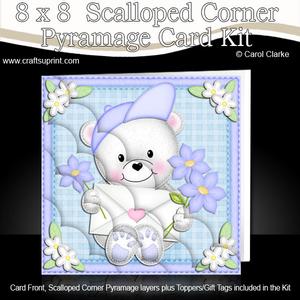 8 x 8 Teddy Ed's Love Letter Scalloped Corner Kit