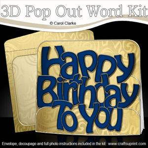 cup297126_359 - 3D Metallic Birthday Pop Out Word Card Kit