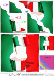 Flying the Flag Italy Cupcake Wavy Corner Side Stacker