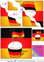 Flying the Flag Germany Cupcake Wavy Corner Side Stacker