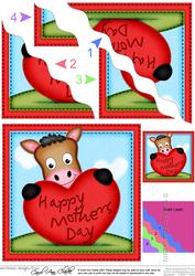Gi Gi Horse's Mothers Day Heart Wavy Corner Side Stacker