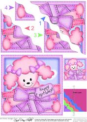Bon Bon the Poodle's Present Wavy Corner Side Stacker Topper