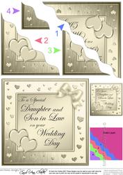 Daughter N Son in Law Wedding Day Wavy Corner Side Stacker