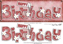 Large Dl Happy Birthday Denim N Daisies Quick Card Decoupage
