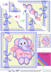 Lola Elephant's Heart Wavy Corner Side Stacker Topper