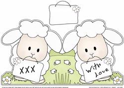 Little Lamb Shaped with Love Card