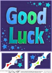 8 x 8 Good Luck Scalloped Corner Topper