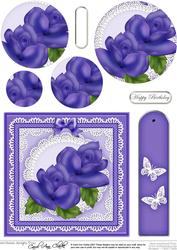 Just Roses Quick Card with Circle Pyramage Topper