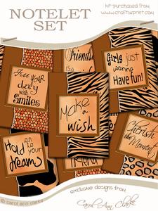 Fun and Funky Animal Print Notelet Set
