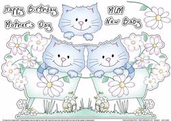 Cat in Wheelbarrow Shaped Card