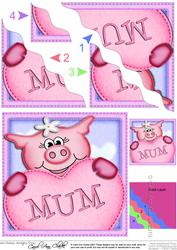 Zoe Piggy's Heart for Mum Wavy Corner Side Stacker