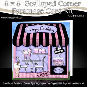 8 x 8 Little Ice Cream Shop Scalloped Corner Kit