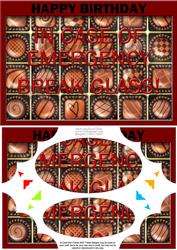 A5 Chocolate Emergency Fun Novelty Scallop Corners N Pyramid