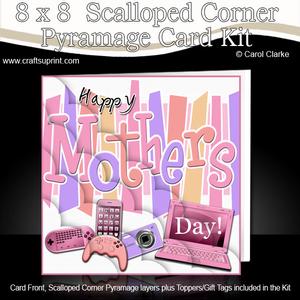 8 x 8 Mothers Day Gadgets Games N Gizmos Scalloped Corner