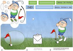 Bert Plays Golf Lottery Wallet Card