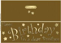 Large Dl Birthday Brother Quick Cut and Fold Card
