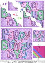Happy Birthday Wavy Corner Side Stacker Topper