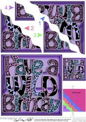 Wild Birthday Wavy Corner Side Stacker Topper