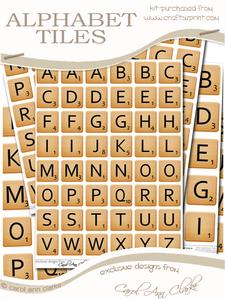 Alphabet Game Letter Tiles Kit
