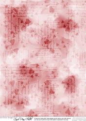 Hearts & Text Backing Paper