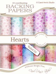 Hearts Backing Paper Set