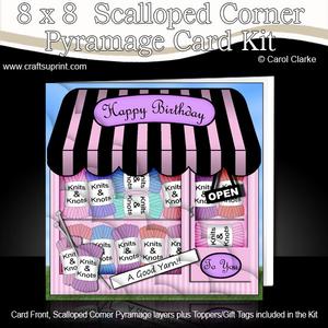8 x 8 Little Knitting Shop Scalloped Corner Kit