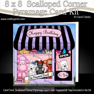 8 x 8 Little Pampered Pooch Shop Scalloped Corner Kit