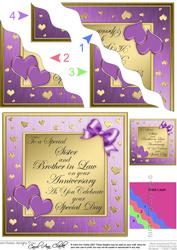 Sister N Brother in Law Anniversary Wavy Corner Side Stacker
