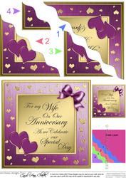 To My Wife Anniversary Wavy Corner Side Stacker
