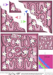 World's Best Mum Wavy Corner Side Stacker Topper