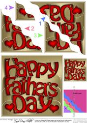 Fathers Day Wavy Corner Side Stacker Topper
