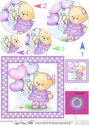 Rosie's Balloons Quick Card with Circle Pyramage