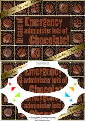 A5 Chocolate Emergency Greetings Scallop Corners N Pyramage