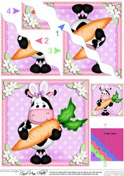 Milly Moo Cow's Bunny Ears Wavy Corner Side Stacker Topper
